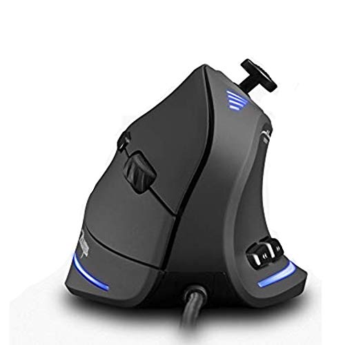 Winnes Gaming Maus, C18 Vertikale Maus Ergonomisch 10000 DPI mit 5D-Wippe,11 programmierbaren Tasten, RGB-Gaming-Maus für Gamer von Winnes