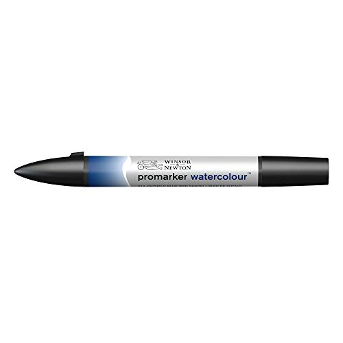 Winsor & Newton 0201514 Aquarellmarker - 2 Spitzen, Pinsel- und feiner Spitze, lichtecht, hochpigmentierte Aquarellfarben für Kalligrafie, Zeichnungen - Phthaloblau, rotton von Winsor & Newton