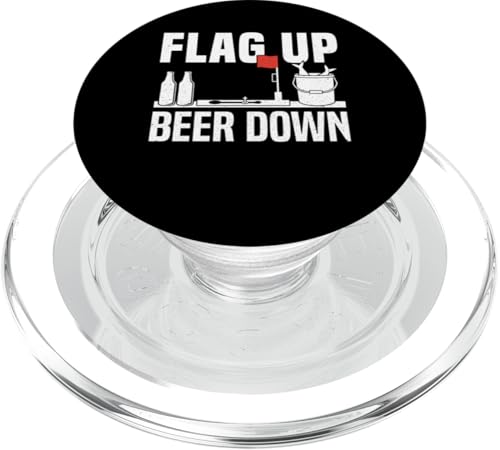 Flag Up Beer Down Ice Fishing PopSockets PopGrip für MagSafe Flag Up Beer Down Ice Fishing PopSockets PopGrip für MagSafe von Winter Eisfischen Sport Designs Idee Fischer