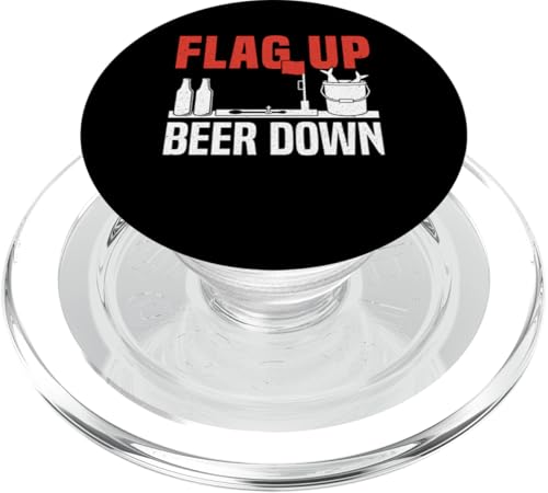 Flag Up Beer Down Ice Fishing PopSockets PopGrip für MagSafe Flag Up Beer Down Ice Fishing PopSockets PopGrip für MagSafe von Winter Eisfischen Sport Designs Idee Fischer