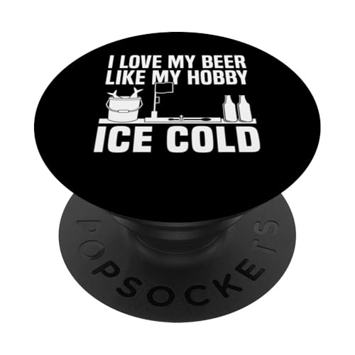 I Love My Beer Like My Hobby Ice Cold Ice Fishing PopSockets Klebender PopGrip I Love My Beer Like My Hobby Ice Cold Ice Fishing PopSockets Klebender PopGrip von Winter Eisfischen Sport Designs Idee Fischer