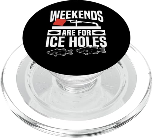 Weekends Are For Ice Holes Ice Fishing PopSockets PopGrip für MagSafe von Winter Eisfischen Sport Designs Idee Fischer