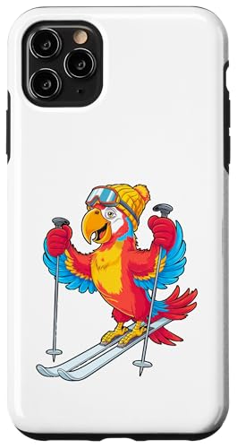 Buntes Papageien-Ski-Abenteuer Winterspaß Hülle für iPhone 11 Pro Max von Winter Snow Animals