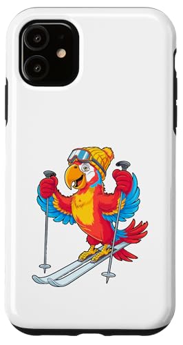 Buntes Papageien-Ski-Abenteuer Winterspaß Hülle für iPhone 11 von Winter Snow Animals