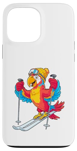 Buntes Papageien-Ski-Abenteuer Winterspaß Hülle für iPhone 13 Pro Max von Winter Snow Animals