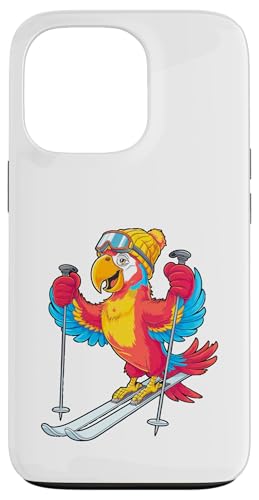 Buntes Papageien-Ski-Abenteuer Winterspaß Hülle für iPhone 13 Pro von Winter Snow Animals