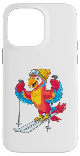 Buntes Papageien-Ski-Abenteuer Winterspaß Hülle für iPhone 14 Pro Max von Winter Snow Animals