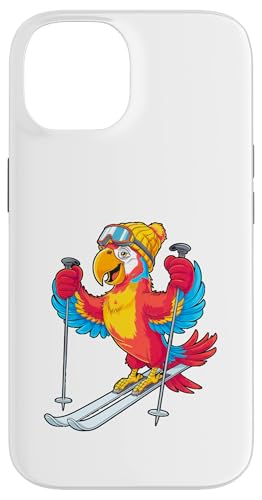Buntes Papageien-Ski-Abenteuer Winterspaß Hülle für iPhone 14 von Winter Snow Animals