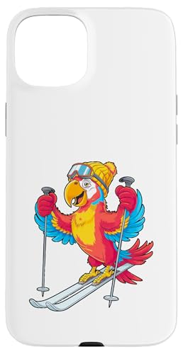 Buntes Papageien-Ski-Abenteuer Winterspaß Hülle für iPhone 15 Plus von Winter Snow Animals