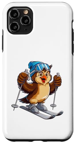 Lustiger Ski-Eulen-Charakter im Wintersport Hülle für iPhone 11 Pro Max von Winter Snow Animals
