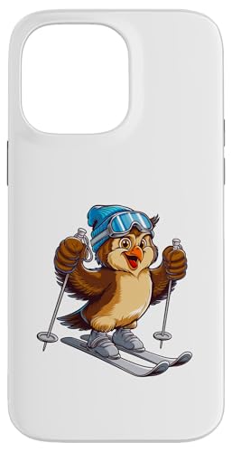 Lustiger Ski-Eulen-Charakter im Wintersport Hülle für iPhone 14 Pro Max von Winter Snow Animals