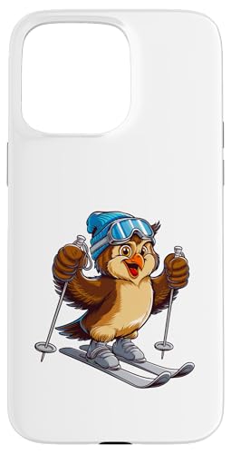 Lustiger Ski-Eulen-Charakter im Wintersport Hülle für iPhone 15 Pro Max von Winter Snow Animals