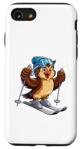 Lustiger Ski-Eulen-Charakter im Wintersport Hülle für iPhone SE (2020) / 7 / 8 von Winter Snow Animals