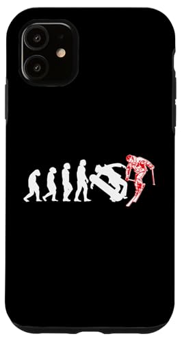 Evolution Ski Downhill Berg Skifahren Snowboard Skifahrer Hülle für iPhone 11 von Winter Sport und Freizeit Outdoor Geschenk Zubehör