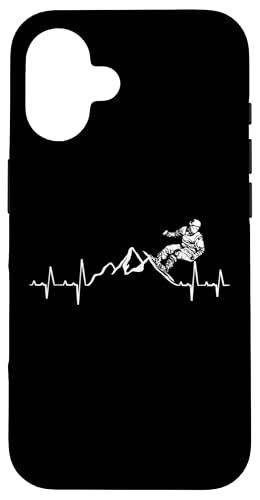 Snowboarding Snowboarders fun Herzschlag Snowboard Hülle für iPhone 16 Snowboarding Snowboarders fun Herzschlag Snowboard Hülle für iPhone 16 von Winter Sport und Freizeit Outdoor Geschenk Zubehör