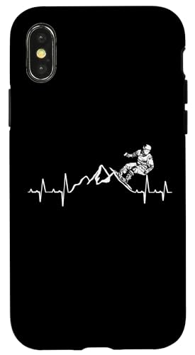 Snowboarding Snowboarders fun Herzschlag Snowboard Hülle für iPhone X/XS Snowboarding Snowboarders fun Herzschlag Snowboard Hülle für iPhone X/XS von Winter Sport und Freizeit Outdoor Geschenk Zubehör