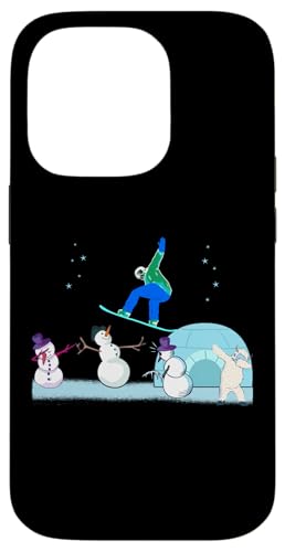 Snowboarding Snowboarders fun Schneemänner Snowboard Hülle für iPhone 14 Pro von Winter Sport und Freizeit Outdoor Geschenk Zubehör