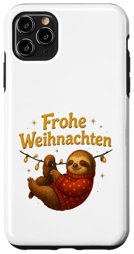 Frohe Weihnachten Faultier Design mit Lichterkette Hülle für iPhone 11 Pro Max Frohe Weihnachten Faultier Design mit Lichterkette Hülle für iPhone 11 Pro Max von Winterzauber by C.B.L.