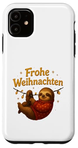 Frohe Weihnachten Faultier Design mit Lichterkette Hülle für iPhone 11 Frohe Weihnachten Faultier Design mit Lichterkette Hülle für iPhone 11 von Winterzauber by C.B.L.