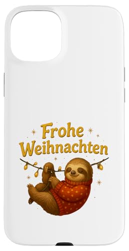 Frohe Weihnachten Faultier Design mit Lichterkette Hülle für iPhone 15 Plus Frohe Weihnachten Faultier Design mit Lichterkette Hülle für iPhone 15 Plus von Winterzauber by C.B.L.