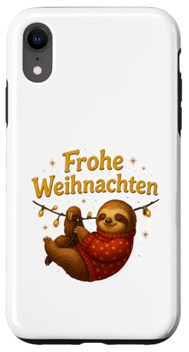 Frohe Weihnachten Faultier Design mit Lichterkette Hülle für iPhone XR Frohe Weihnachten Faultier Design mit Lichterkette Hülle für iPhone XR von Winterzauber by C.B.L.