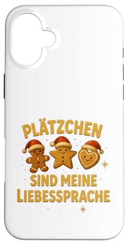 Plätzchen sind meine Liebessprache Weihnachts Design Hülle für iPhone 16 Plus Plätzchen sind meine Liebessprache Weihnachts Design Hülle für iPhone 16 Plus von Winterzauber by C.B.L.
