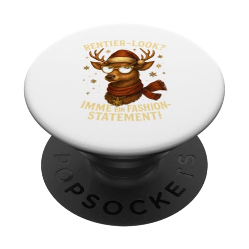 Rentier-Look Fashion Statement Weihnachtsdesign Frauen PopSockets Klebender PopGrip Rentier-Look Fashion Statement Weihnachtsdesign Frauen PopSockets Klebender PopGrip von Winterzauber by C.B.L.
