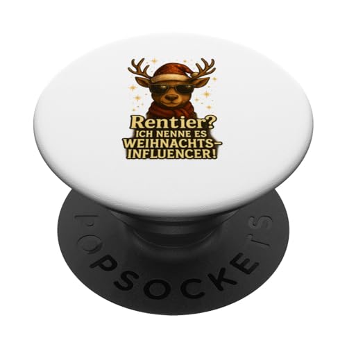 Rentier Weihnachts-Influencer lustiges Design Frauen PopSockets Klebender PopGrip Rentier Weihnachts-Influencer lustiges Design Frauen PopSockets Klebender PopGrip von Winterzauber by C.B.L.