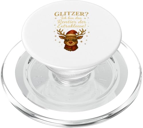 Rentier der Extraklasse Glitzer Weihnachtsdesign Frauen PopSockets PopGrip für MagSafe Rentier der Extraklasse Glitzer Weihnachtsdesign Frauen PopSockets PopGrip für MagSafe von Winterzauber by C.B.L.