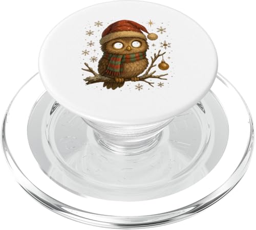Süße Weihnachts-Eule auf Ast Vintage Design Kinder PopSockets PopGrip für MagSafe Süße Weihnachts-Eule auf Ast Vintage Design Kinder PopSockets PopGrip für MagSafe von Winterzauber by C.B.L.