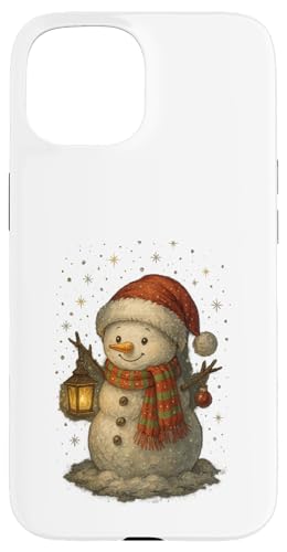 Süßer Schneemann mit Laterne Weihnachtsdesign Kinder Hülle für iPhone 15 von Winterzauber by C.B.L.
