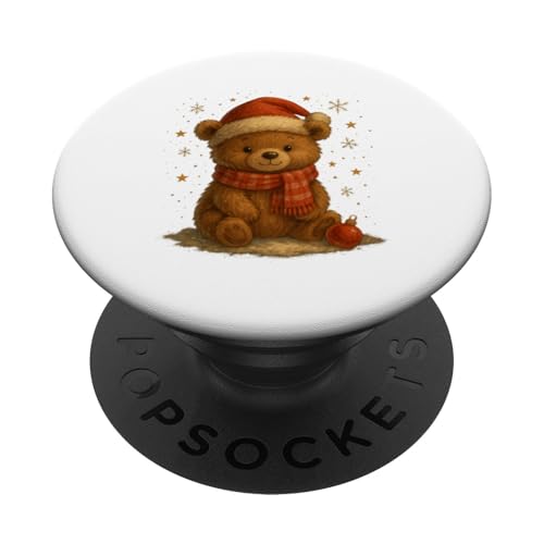 Süßer Weihnachtsbär Vintage Design für Kinder PopSockets Klebender PopGrip Süßer Weihnachtsbär Vintage Design für Kinder PopSockets Klebender PopGrip von Winterzauber by C.B.L.