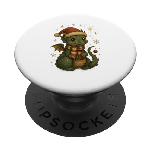 Süßer Weihnachtsdrache Vintage Weihnachtsdesign Kinder PopSockets Klebender PopGrip Süßer Weihnachtsdrache Vintage Weihnachtsdesign Kinder PopSockets Klebender PopGrip von Winterzauber by C.B.L.