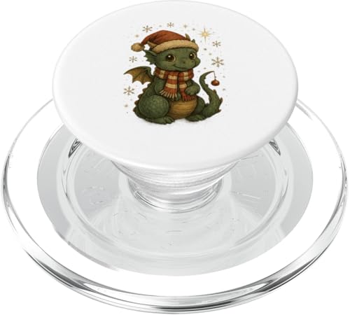 Süßer Weihnachtsdrache Vintage Weihnachtsdesign Kinder PopSockets PopGrip für MagSafe Süßer Weihnachtsdrache Vintage Weihnachtsdesign Kinder PopSockets PopGrip für MagSafe von Winterzauber by C.B.L.