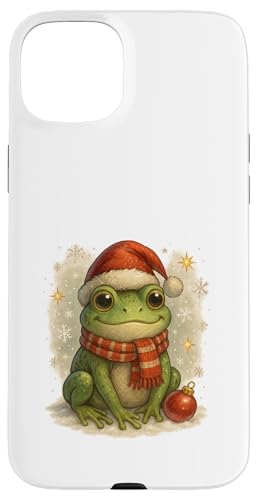 Süßer Weihnachtsfrosch Vintage Design für Kinder Hülle für iPhone 15 Plus von Winterzauber by C.B.L.