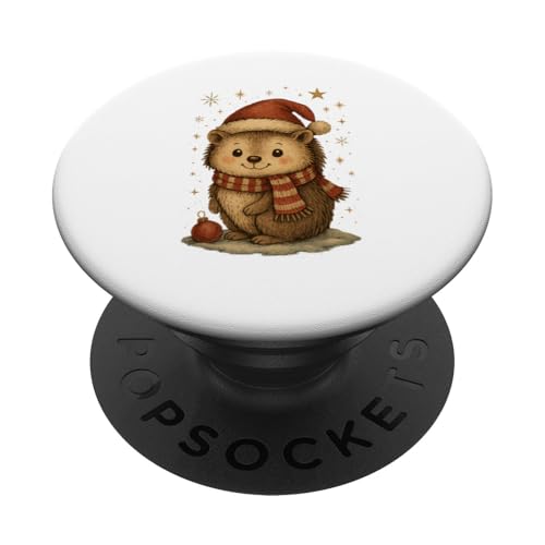 Süßer Weihnachtsigel Vintage Design für Kinder PopSockets Klebender PopGrip Süßer Weihnachtsigel Vintage Design für Kinder PopSockets Klebender PopGrip von Winterzauber by C.B.L.