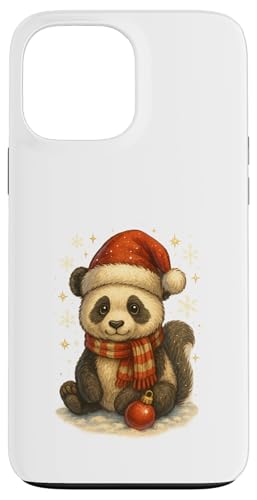 Süßer Weihnachtspanda Vintage Design für Kinder Hülle für iPhone 13 Pro Max von Winterzauber by C.B.L.