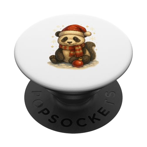 Süßer Weihnachtspanda Vintage Design für Kinder PopSockets Klebender PopGrip Süßer Weihnachtspanda Vintage Design für Kinder PopSockets Klebender PopGrip von Winterzauber by C.B.L.