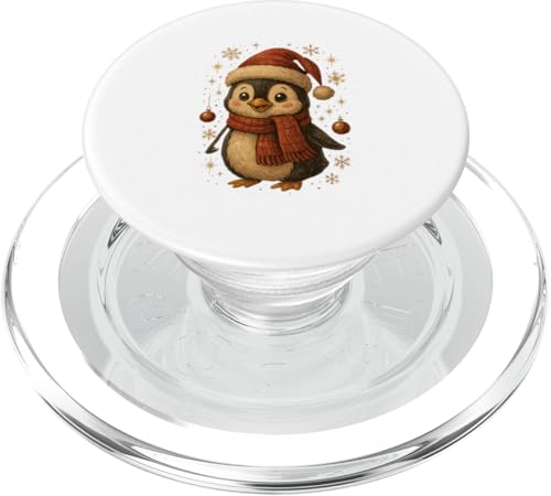 Süßes Pinguin Weihnachtsdesign für Kinder Vintage Look PopSockets PopGrip für MagSafe von Winterzauber by C.B.L.