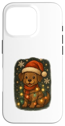 Süßes Weihnachts-Hund Design für Kinder Vintage Look Hülle für iPhone 16 Pro von Winterzauber by C.B.L.