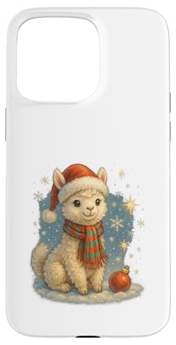 Süßes Weihnachtsalpaka Vintage Design für Kinder Hülle für iPhone 15 Pro Max von Winterzauber by C.B.L.