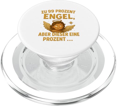 Zu 99 Prozent Engel Weihnachts Design frech und witzig PopSockets PopGrip für MagSafe Zu 99 Prozent Engel Weihnachts Design frech und witzig PopSockets PopGrip für MagSafe von Winterzauber by C.B.L.