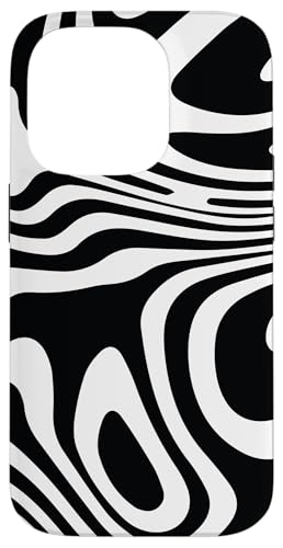 Hülle für iPhone 14 Pro Schwarze und Weiß flüssige Strudel abstrakte Muster kunst Hülle für iPhone 14 Pro Schwarze und Weiß flüssige Strudel abstrakte Muster kunst von Wirbel 60er 70er Jahre flüssiges abstraktes Muster