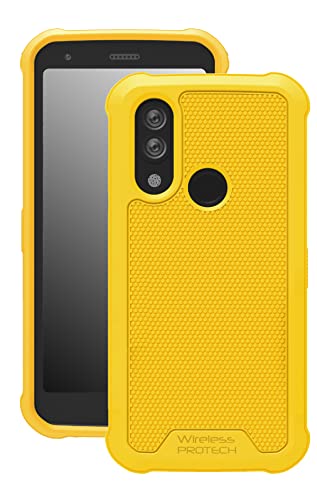 Wireless PROTECH Schutzhülle kompatibel mit CAT S62 PRO und CAT S62 Dünne, flexible, robuste Hülle mit Fallschutz (Gelb) von Wireless PROTECH