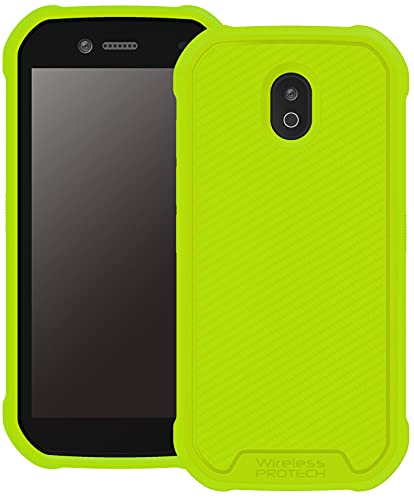 Wireless PROTECH Hülle kompatibel mit CAT S42 und CAT S42 H+ Handys.Flexible, schlanke Schutzhülle mit Fallschutz für CAT S42 und S42H + Telefone (Limegrün) von Wireless PROTECH