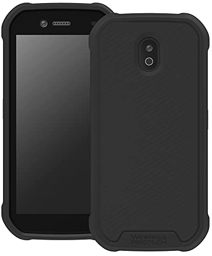 Wireless ProTech Schutzhülle kompatibel mit CAT S42 Flexible Slim Schutzhülle mit Fallschutz für CAT S42 Handy (schwarz) von Wireless PROTECH