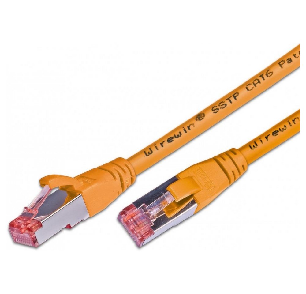 Wirewin KAT6 Patchkabel, S/FTP - Netzwerkkabel - orange Netzwerkkabel von Wirewin