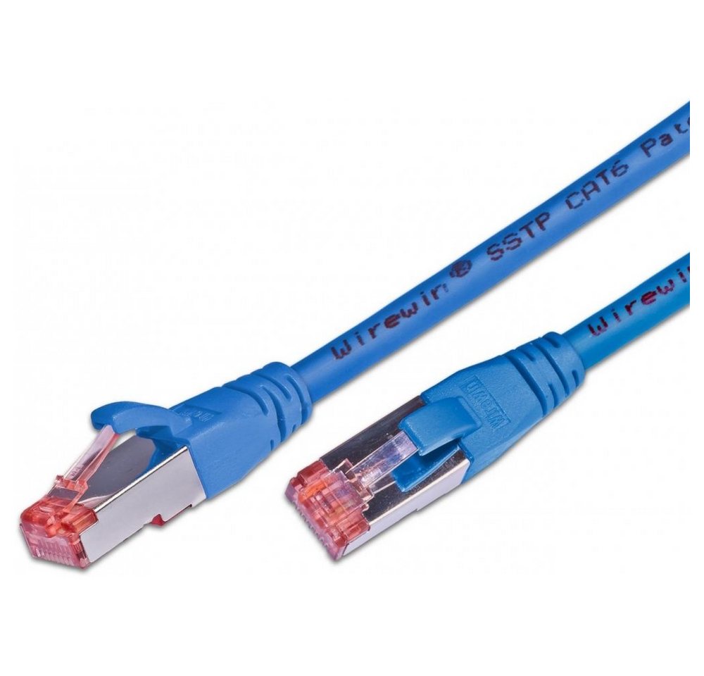 Wirewin Patchkabel Cat 6 S/FTP - Netzwerkkabel - blau LAN-Kabel von Wirewin
