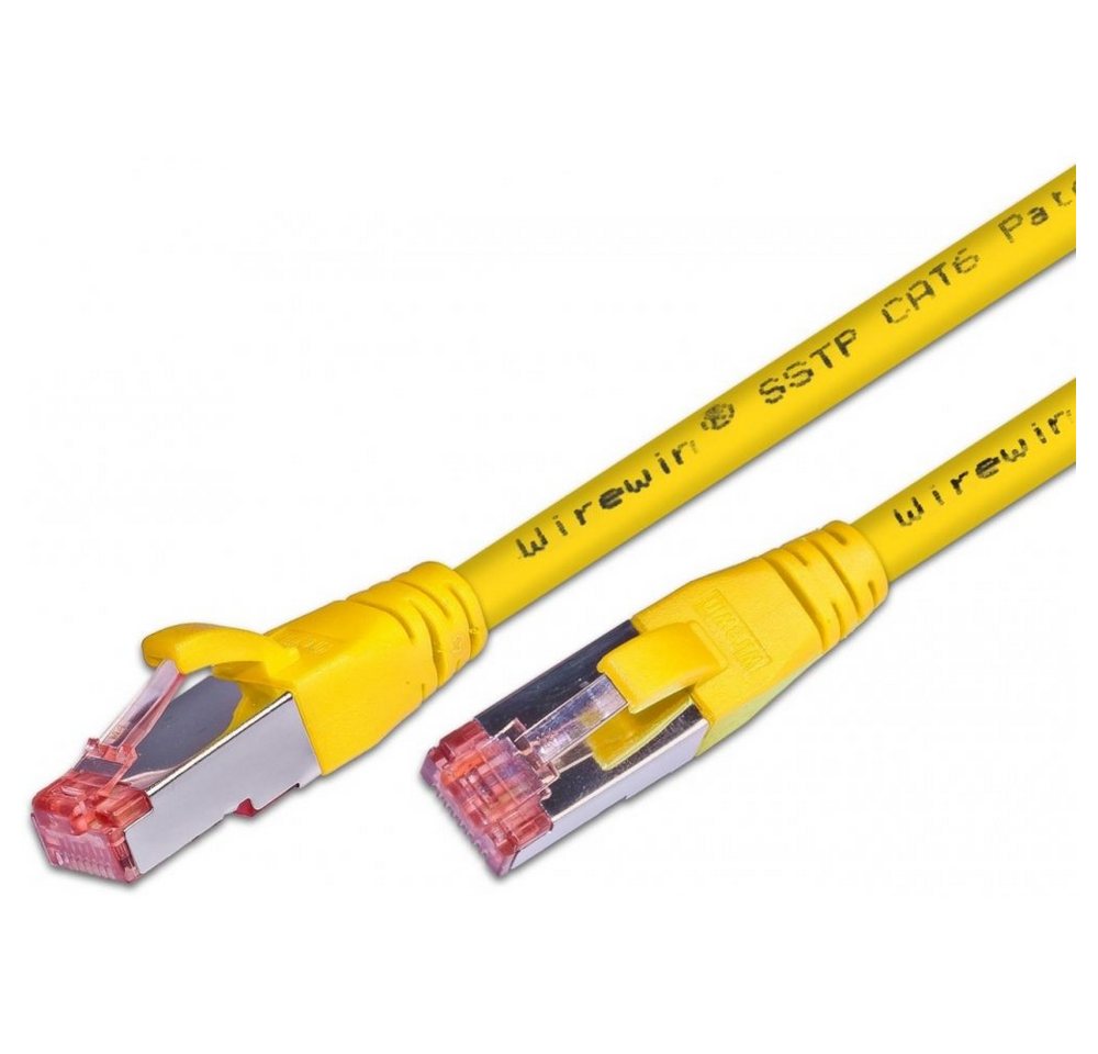Wirewin Patchkabel Cat.6 S/FTP RJ-45 1,5 m - Netzwerkkabel - gelb LAN-Kabel von Wirewin