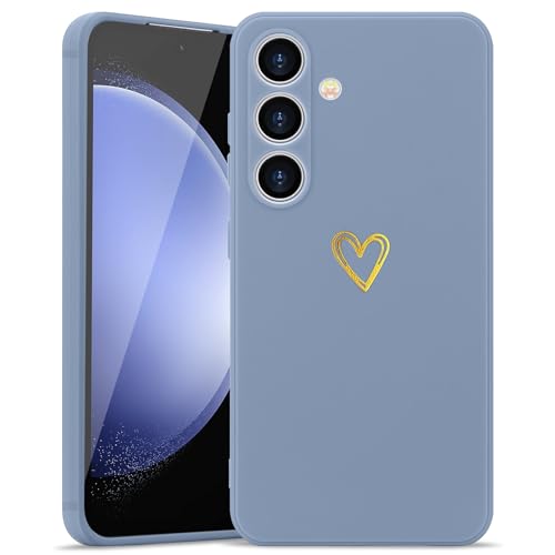 Wirvyuer Kompatibel mit Samsung Galaxy S23 FE Hülle Mädchen Handyhülle Gold Liebesherz Weich Silikon Case Süßes Gold Love Slim Stoßfest Schutzhülle für Samsung S23 FE Grau Wirvyuer Kompatibel mit Samsung Galaxy S23 FE Hülle Mädchen Handyhülle Gold Liebesherz Weich Silikon Case Süßes Gold Love Slim Stoßfest Schutzhülle für Samsung S23 FE Grau von Wirvyuer
